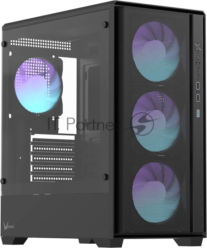Корпус Formula Air Mesh G5 Black, Mini-Tower, чёрный, 3 x 120 мм
