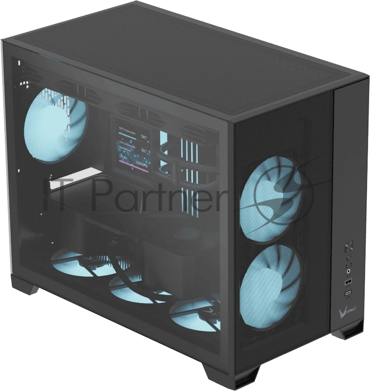 Корпус Formula Air Mesh G6 Plus AR Black, Mini-Tower, чёрный, 3 x 120 мм
