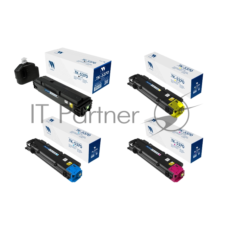 Комплект картриджей NVP совместимых NV-TK-5370 CMYK для Kyocera ECOSYS PA3500/MA3500 (7000Bk/5000Color)