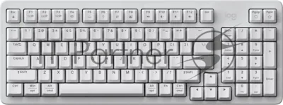 Клавиатура Logitech K868 гибридная, USB Type-A, Bluetooth, радиоканал, белый