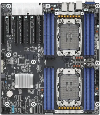 Серверная материнская плата ASRock SP2C741D16X-2T, 2xLGA4677, Intel C741, 16xDDR5, 13xSATA, 1xM.2, 6xPCIe 5.0 x16, 1xPCIe 5.0 x8, 1xVGA, 2x10Gb LAN, IPMI, 2xUSB-A 2.0, EEB