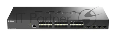 Коммутатор D-Link DGS-1210-28XS/ME/C1A, 24×1 Гбит/с SFP + 4×10 Гбит/с SFP+, управляемый