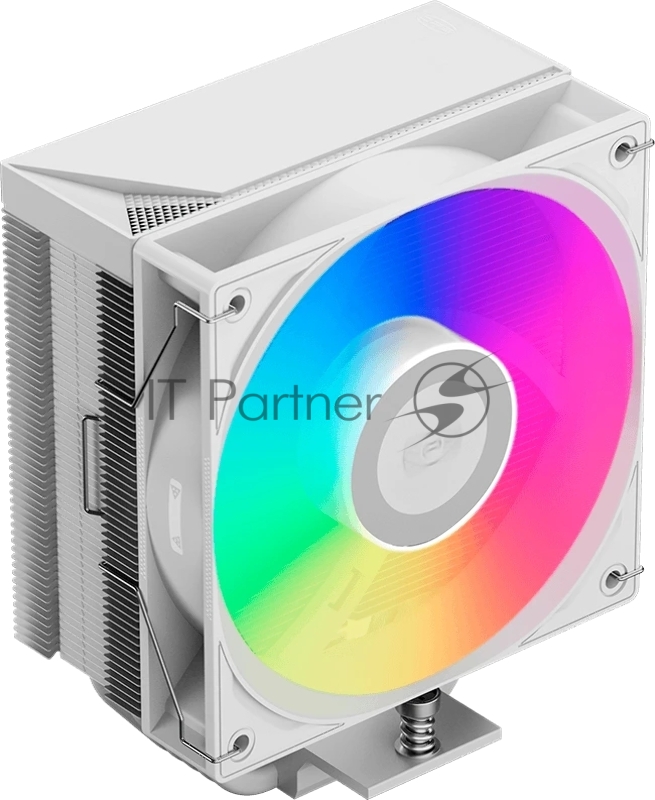 Кулер для процессора PCcooler RT500 TC ARGB, белый, 120 мм, алюминий/медь, 500-2200 об/мин, 34.9 дБ, 4 pin PWM, 240 Вт, высота 152 мм