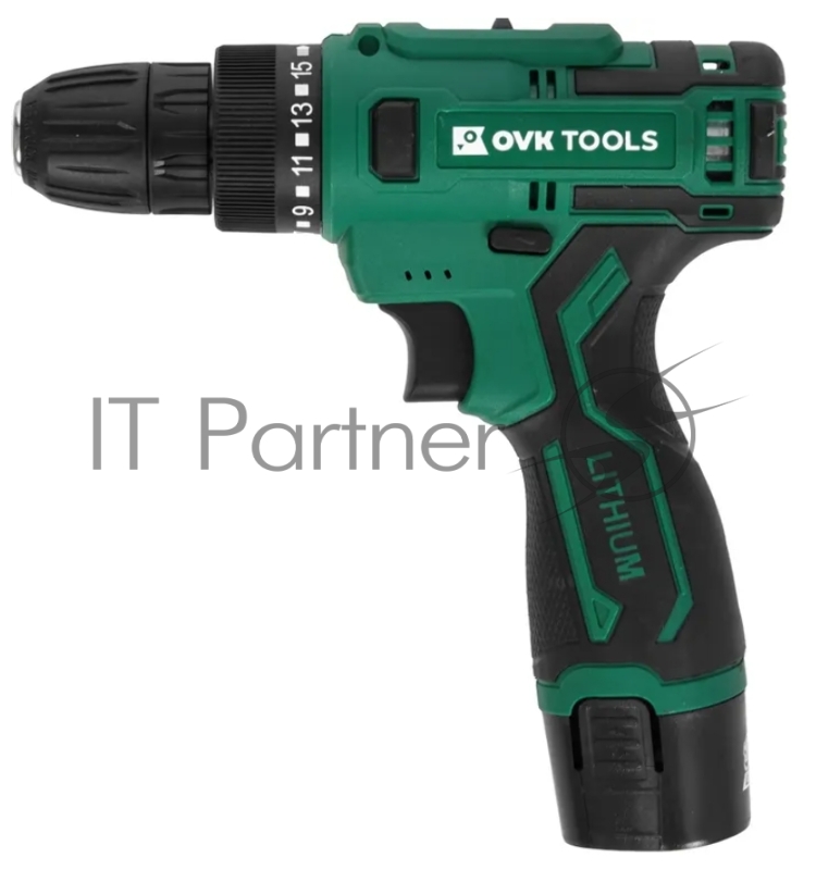 Дрель-шуруповерт Ovk Tools OTCS2AA-12V-1.5A, 12 В, 1,5 Ач, 26 Нм, щеточный