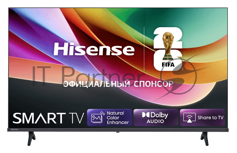 Телевизор Hisense 40" 40A4S черный LED FHD 60Hz Smart TV HomeOS