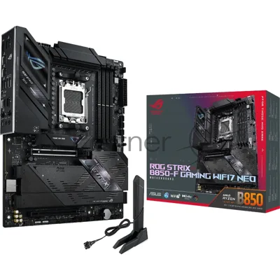Материнская плата ASUS ROG STRIX B850-F GAMING WIFI7 NEO, AM5, AMD B850, 4xDDR5, 4xSATA, 4xM.2, 1xPCIe 5.0 x16, 1xPCIe 4.0 x16, 1xPCIe 4.0 x4, DisplayPort, HDMI, 1x2.5Gb LAN, USB Type-C, 3x3.5 мм, 7.1, ATX