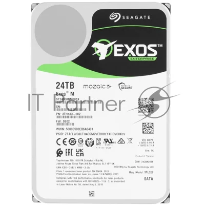 Жесткий диск HDD Seagate Exos M 24Tb 7200rpm SATA 512Mb 3.5"