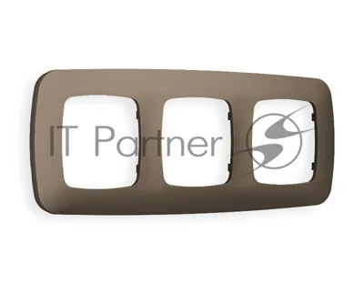 Рамка OMEGA Ecta (Темная бронза матовый) 3-ая OF140633