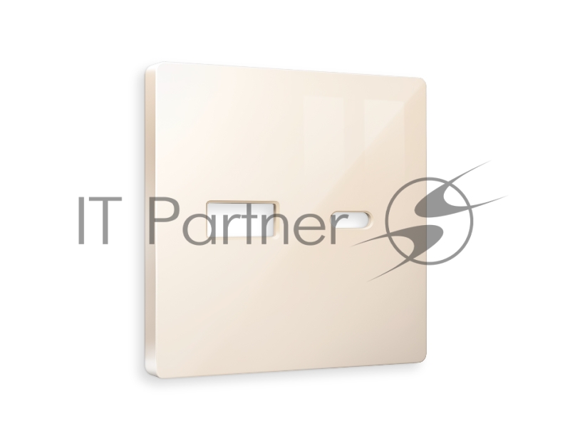 Лицевая панель ALFA (Бежевый глянец) для розетки 2USB тип A+C QUANT AP3110