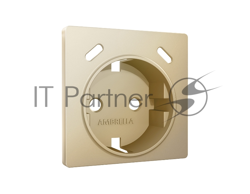 Лицевая панель ALFA (Шампань) для электрической розетки с/з со шторками 2USB C+C QUANT AP6105