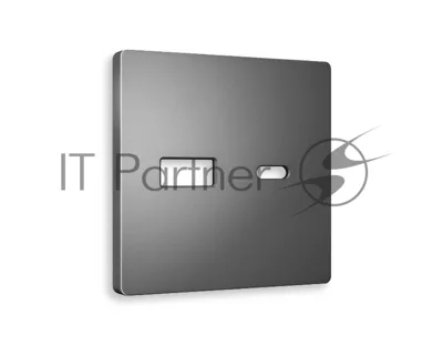 Лицевая панель ALFA (Антрацит серый) для розетки 2USB тип A+C QUANT AP6610