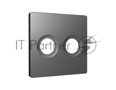 Лицевая панель ALFA (Антрацит серый) для TV двойной розетки QUANT AP6633
