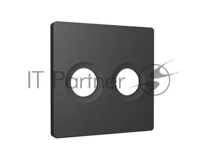 Лицевая панель ALFA (Графит мягкое касание) для TV двойной розетки QUANT AP9133