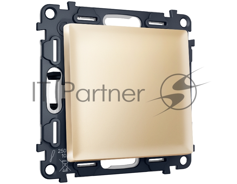 Комплект механизма 1-кл выключателя с самовозвратом ALFA Шампань QUANT (AP6010, VM113) MA601050