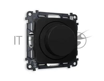 Комплект механизма светорегулятора универсального OMEGA Черный матовый 25-600W/LED 5-300W QUANT (OP8055, VM136) MO805510
