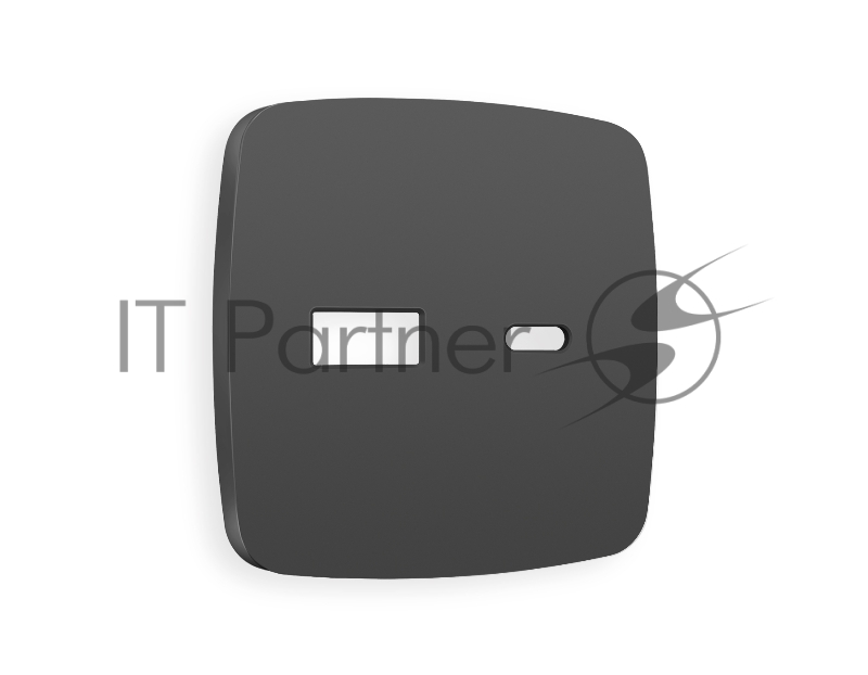 Лицевая панель OMEGA (Графит Мягкое касание) для розетки 2USB тип A+C QUANT OP9110