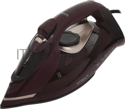 Утюг Vitek VT-IRN1204 бордовый, 2400 Вт, 23 г/мин, 150 г/мин, 450 мл