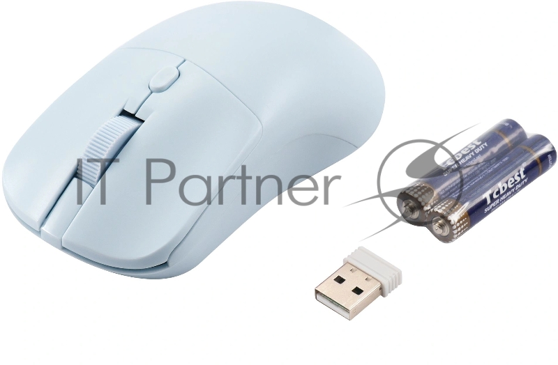 Мышь Acer OMR501 голубой оптическая 1600dpi silent беспров. USB 4but (ZL.MCE11.019)