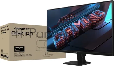 Монитор 27" Gigabyte GS27QA EU IPS 2560x1440, 180 Гц, 1 мс, 16:9, 300 кд/м², 2xHDMI, DisplayPort, HDR Ready, Flicker Free, Low Blue Light, виртуальный прицел, таймер, черный