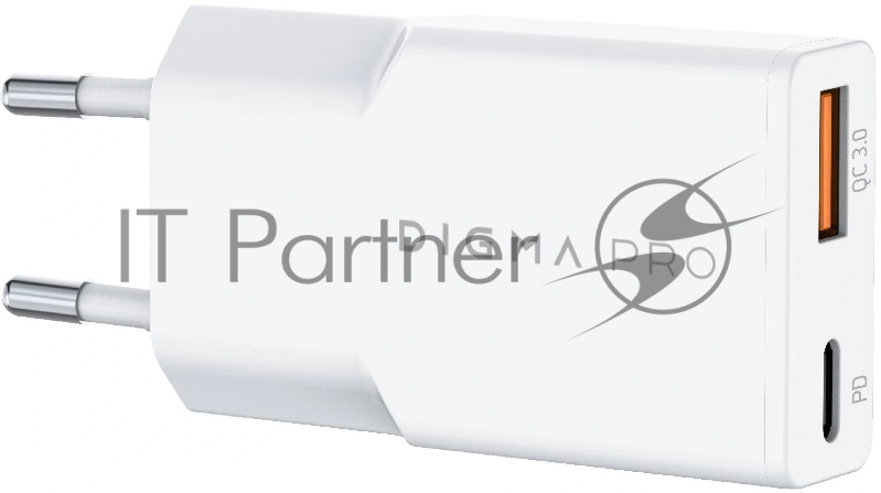 Сетевое зарядное устройство Digma Pro DPW3A 30W 3A (PD+QC) USB-C/USB-A универсальное белый (DPW3A3GX11WH)
