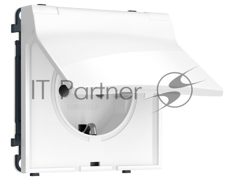 MS108010 Комплект механизма электрической розетки SIGMA Белый глянец 50Hz 2P+E с/з с/ш и крышкой IP44 16A-250V QUANT PRO (SP1080, PR141)