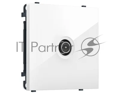 MS113005 Комплект механизма TV розетки оконечной экранированной SIGMA Белый глянец 5-1000MHz 3dB QUANT PRO (SP1130, PR199)