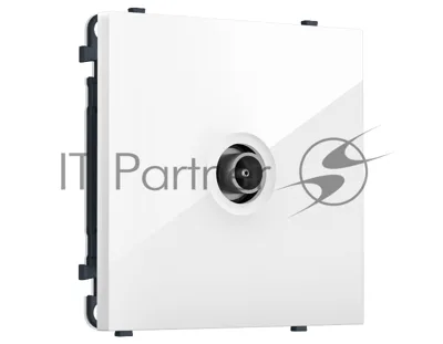 Комплект механизма TV розетки оконечной SIGMA Белый глянец 50-870 MHz 1dB QUANT PRO (SP1130, PR202) MS113010