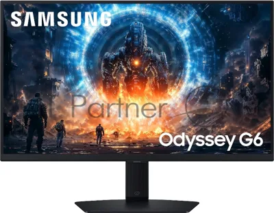 Монитор 27" Samsung Odyssey G6 S27FG606EI Fast IPS 2560x1440, 350 Гц, 1 мс, 16:9, 350 кд/м², HDMI, DisplayPort, HDR, Flicker Free, Low Blue Light, черный