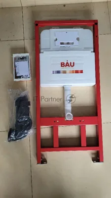 Инсталляция BAU PRO для подвесного унитаза, клавиша смыва BAU Stil для инсталляции, белый глянец