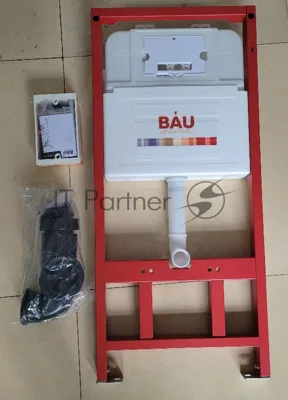 Инсталляция BAU PRO для подвесного унитаза, клавиша смыва из стекла BAU Dream дизайнерская, белая
