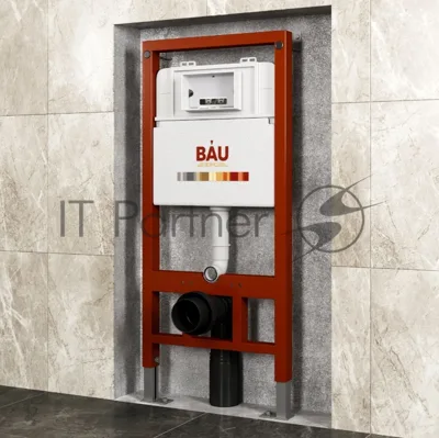 Инсталляция BAU PRO для подвесного унитаза с клавишей смыва BAU Soul, хром