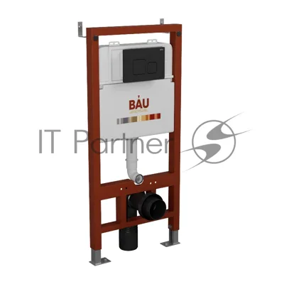 Инсталляция BAU PRO для подвесного унитаза с клавишей смыва BAU Soul, черная матовая