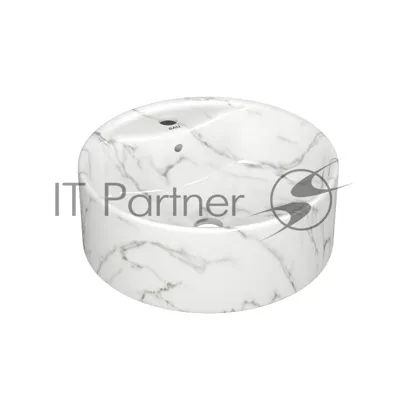 Раковина круглая накладная BAU Element D41, с отверстием под смеситель, мрамор