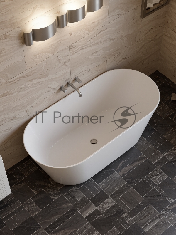 Ванна отдельностоящая акриловая BAU Flow 1600x750 белая