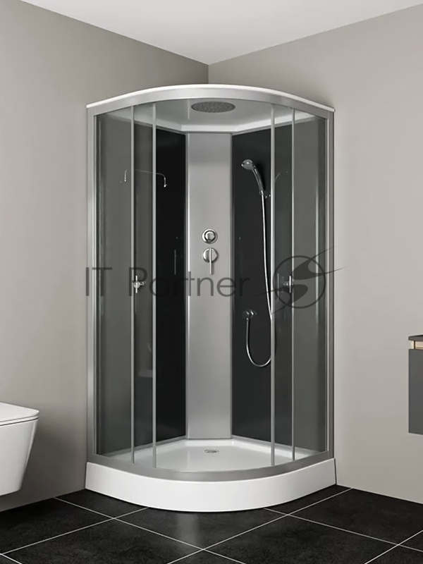 Душевая кабина BAU Dream Hit Black 100x100х215, прозрачное закаленное стекло, черная