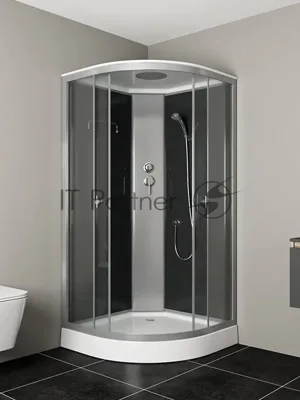 Душевая кабина BAU Dream Hit Black 100x100х215, прозрачное закаленное стекло, черная