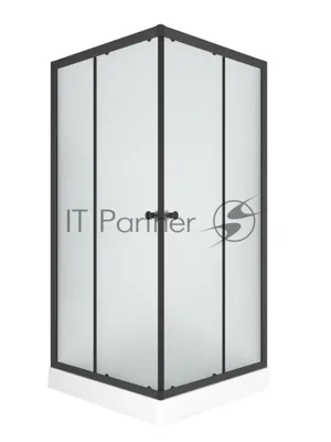 Душевой уголок BAU Stil Hit Black с поддоном 80x80х195, рифленое закаленное стекло, черный профиль