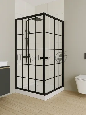 Душевой уголок квадратный BAU Stil square 80х80х195, с поддоном 12,5 см, закаленное стекло толщиной