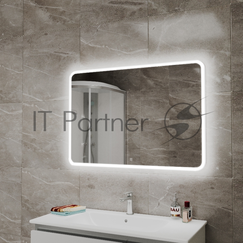 Зеркало Bau Stil 100х70, LED подсветка, сенсор, пластиковый защитный корпус