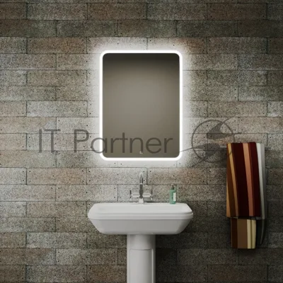 Зеркало Bau Stil 60х80, сенсорная LED подсветка, пластиковый защитный корпус