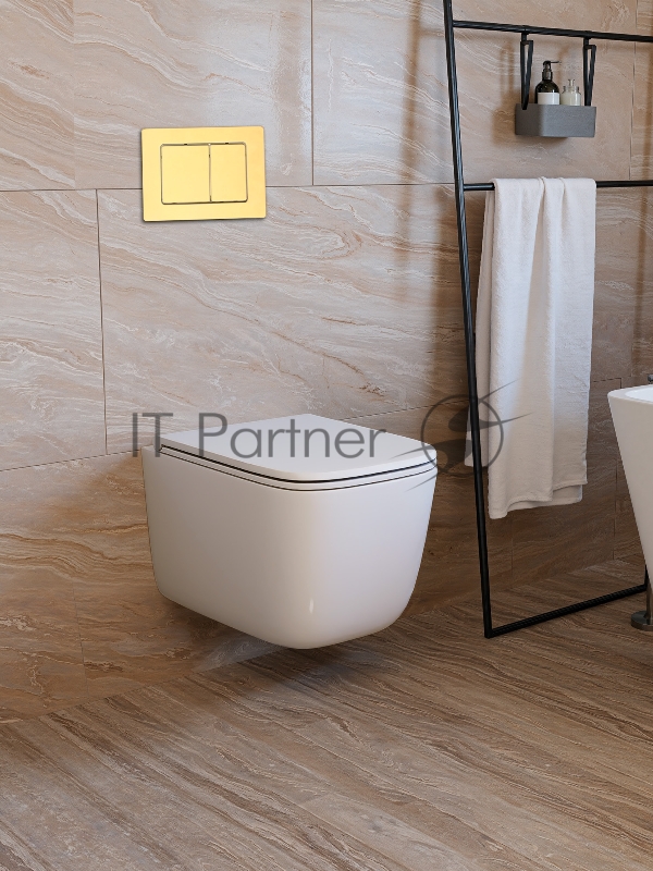 Инсталляция с унитазом комплект BAU IDEAL 6 в 1: унитаз подвесной безободковый торнадо Bau Dream 51х35, быстросъемное сиденье микролифт, кнопка смыва BAU Lightзолото