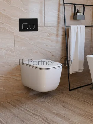 Инсталляция с унитазом комплект BAU IDEAL 6 в 1: унитаз подвесной безободковый торнадо Bau Dream 51х35, быстросъемное сиденье микролифт, кнопка смыва BAU Strike, черная матовая