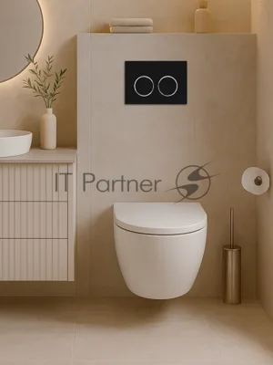 Инсталляция с унитазом комплект BAU IDEAL 6 в 1: унитаз подвесной безободковый торнадо Bau Hotel 53х36, быстросъемное сиденье микролифт, кнопка смыва BAU Round, черная матовая