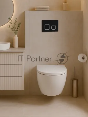 Инсталляция с унитазом комплект BAU IDEAL 6 в 1: унитаз подвесной безободковый торнадо Bau Hotel 53х36, быстросъемное сиденье микролифт, кнопка смыва BAU Strike, черная матовая