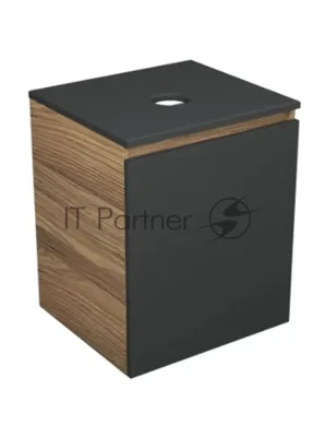 Тумба Bau Dream Blackwood 50 графит, раковина BAU Nimb 51х41 белая