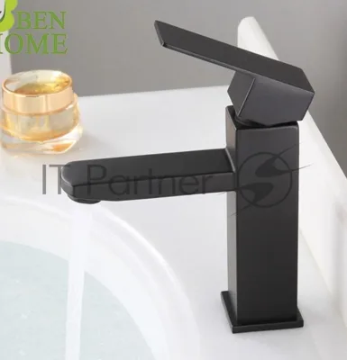 Смеситель для умывальника Hotel Black, черный
