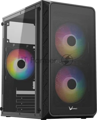 Корпус Formula Air Mesh G4 Plus AR Black, Mini-Tower, чёрный, 3 x 120 мм