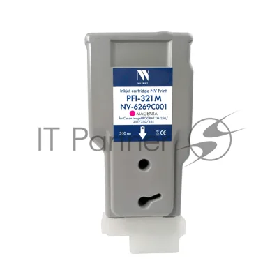 Струйный картридж NV Print PFI-321M (NV-6269C001) Magenta для Canon ImagePROGRAF TM-250/255/350/355 (300 мл) совместимый