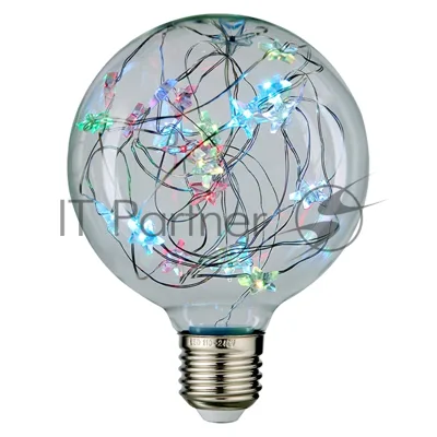 Филаментная светодиодная лампа General GLDEN-G95SW-STAR-1-230-E27-RGB