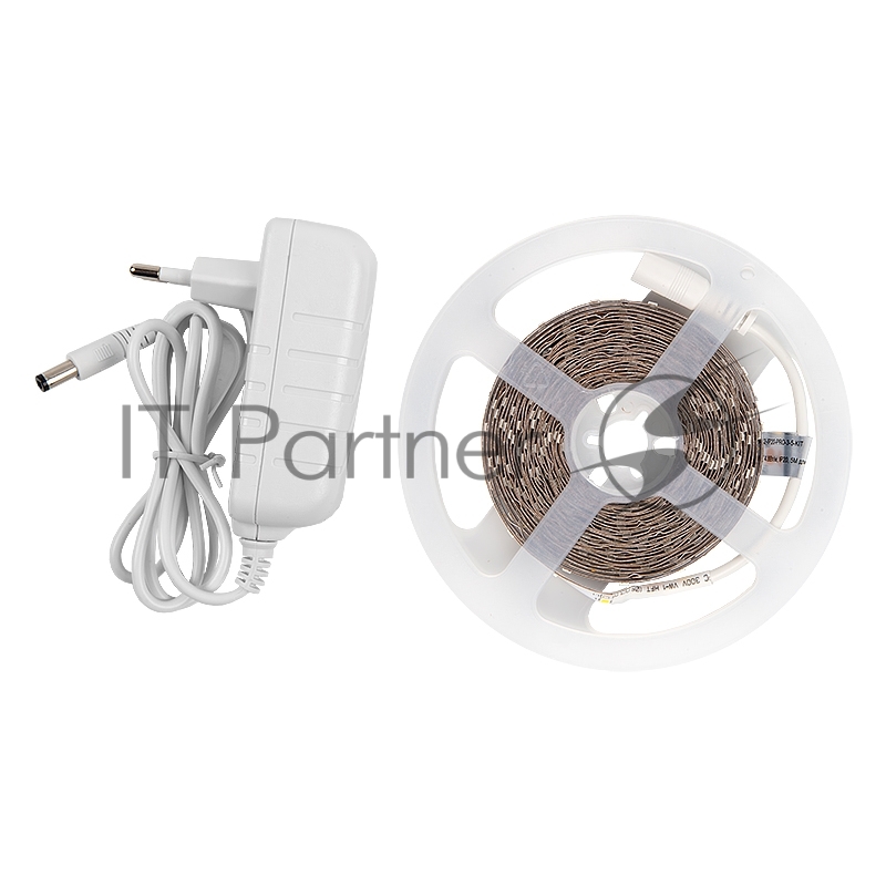 Лента светодиодная GLS-2835-60-4.8-12-IP20-PRO-3-5-KIT готовый комплект 5м с адаптером
